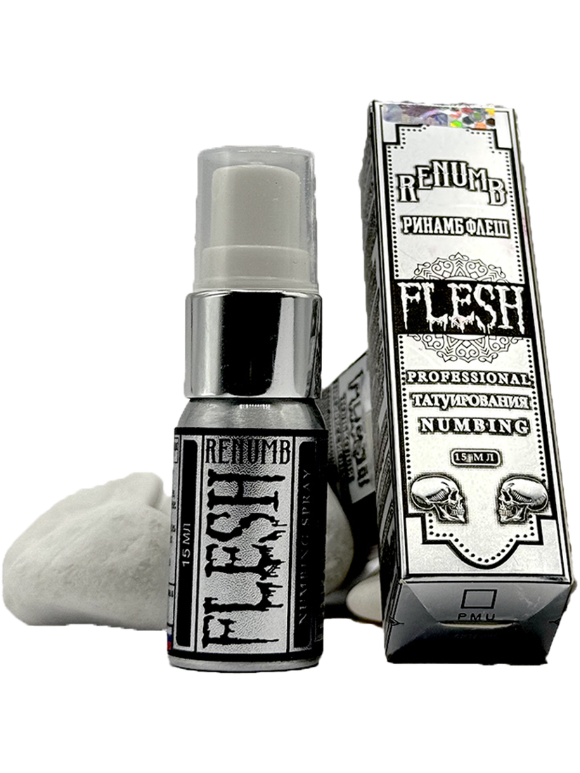 RENUMB FLESH pre-procedure numbing cream and box